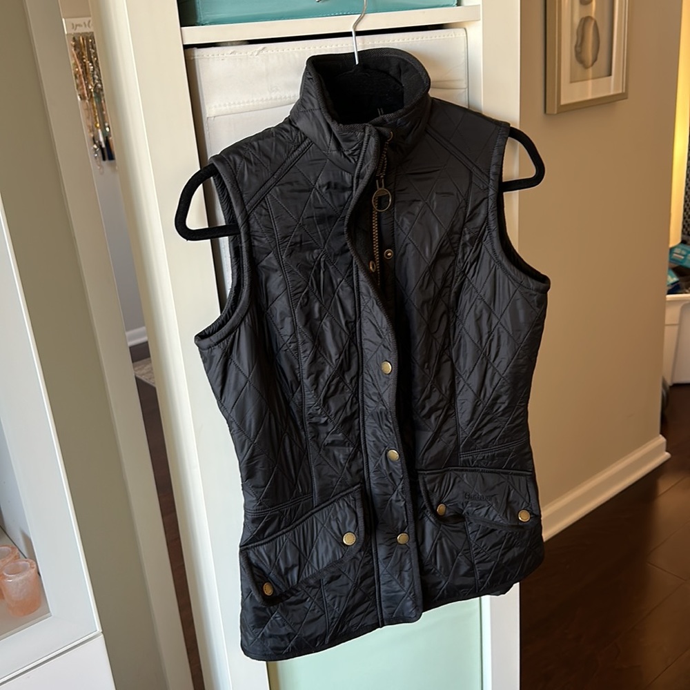 Barbour Black Quilted Vest